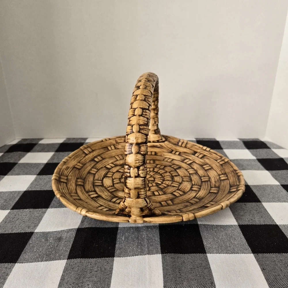 Ceramic Weave Textured Basket Spring‎ Easter Decor 12